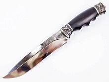 Кованый нож Беркут-2 с мельхиоровой гардой и навершием