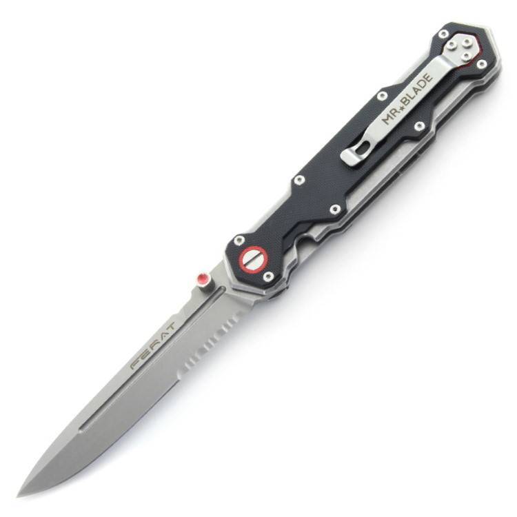 Складной нож Ferat serrated FR-00004147 купить по цене 6 020 руб. Сталь D2. Рукоять G10 ◈ Кнайфы.рф