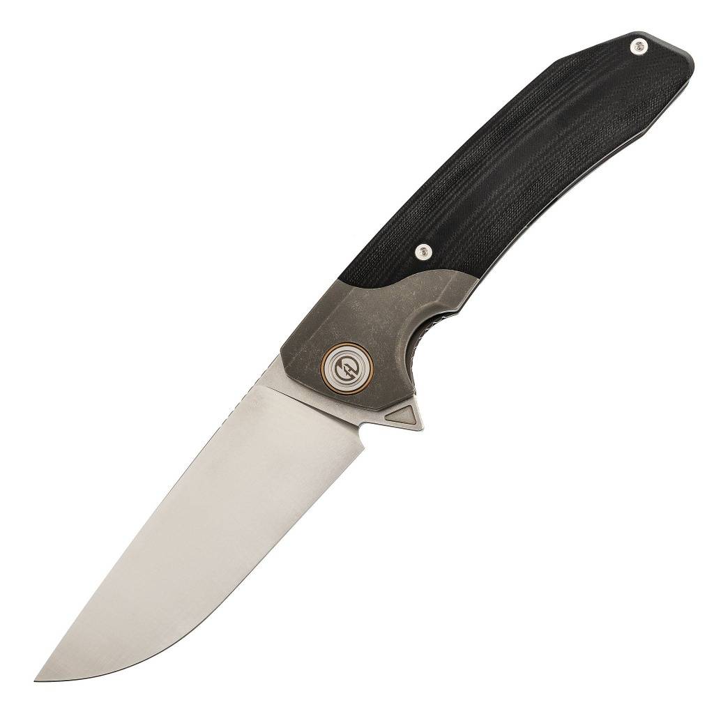 Складной нож Maxace Goliath Black MGL01 купить по цене 9 990 руб. Сталь Bohler K110. Рукоять Сталь ◈ Кнайфы.рф