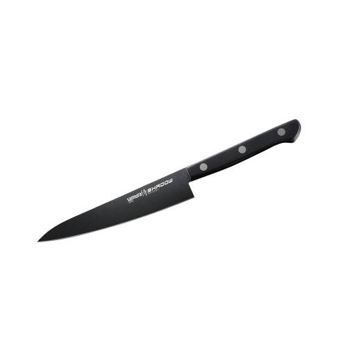 780 Samura Нож кухонныйSHADOW универсальный с покрытием BLACK FUSO 135 мм