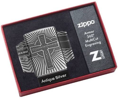 250 ZIPPO Зажигалка ZIPPO Armor® с покрытием Antique Silver