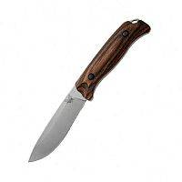Цельнометаллический нож Benchmade Saddle Mountain Skinner Hunt Wood 15001-2