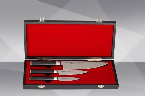  Samura Набор из 3 кухонных ножейMoV в подарочной коробке - "Поварская тройка" фото 12