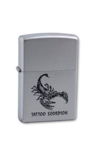 138 ZIPPO Зажигалка ZIPPO Tattoo Scorpion Satin Chrome
