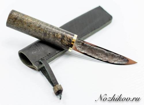 Авторский якутский нож из стали 9ХС