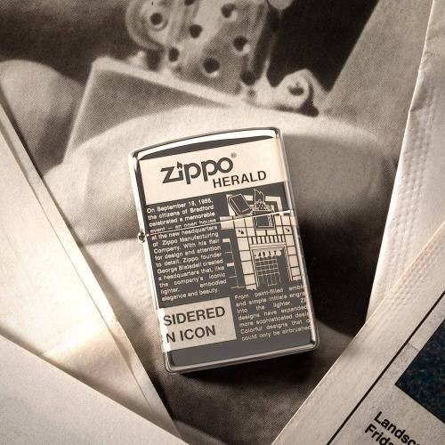 321 ZIPPO ЗажигалкаClassic Newsprint Design с покрытием Black Ice® фото 12