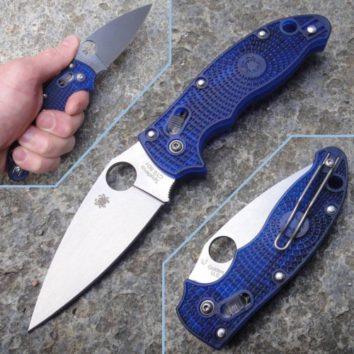 Складной нож Spyderco Manix 2 Lightweight Blue 101PBL2 фото 6 Складной нож Spyderco Manix 2 Lightweight Blue 101PBL2 фото 6