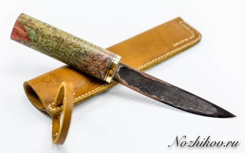 Авторский якутский нож из стали Х12МФ фото 9