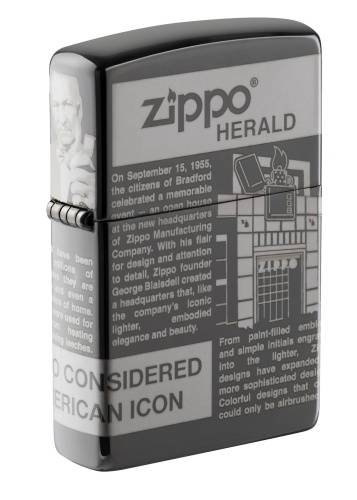 321 ZIPPO ЗажигалкаClassic Newsprint Design с покрытием Black Ice® фото 10