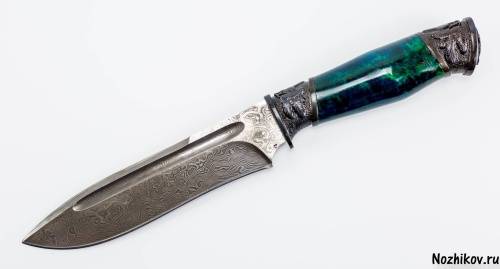 1239  Авторский Нож из Дамаска №16 фото 15