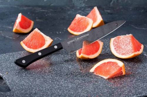 2011 Samura Нож кухонный & SHADOW& универсальный с покрытием BLACK FUSO 150мм фото 5