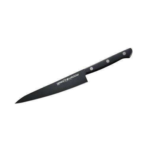 2011 Samura Нож кухонный SHADOW универсальный с покрытием BLACK FUSO 150 мм