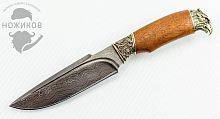 Шкуросъемный нож Noname из Дамаска №72