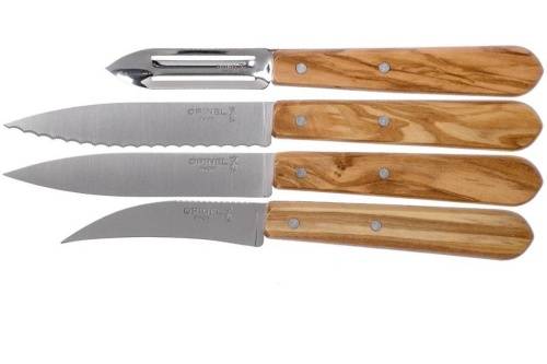 192 Opinel Набор ножей Set "Les Essentiels" Olive деревянная рукоять