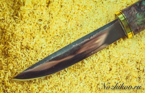 Авторский якутский нож из стали Х12МФ фото 5