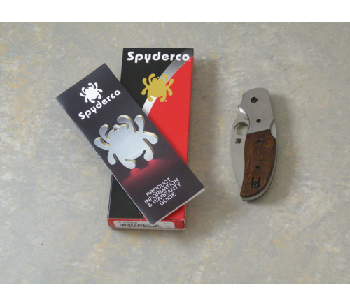5891 Spyderco Sage 4 Ironwood & Titanium 123WDP фото 3