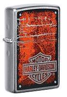 Зажигалка ZIPPO Harley-Davidson® с покрытием Street Chrome™ красный
