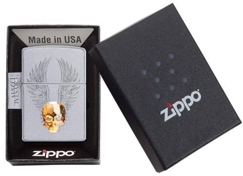 499 ZIPPO Зажигалка ZIPPO Classic Gold Skull Design с покрытием Satin Chrome™ фото 7
