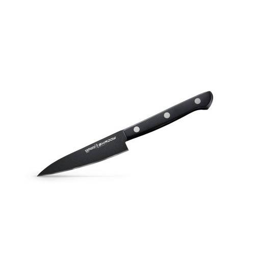 262 Samura Нож кухонныйSHADOW овощной с покрытием BLACK FUSO 100 мм