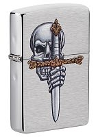 Зажигалка ZIPPO Woodchuck Cherry с покрытием Brushed Chrome