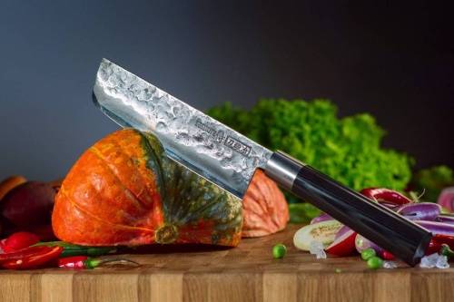 2011 Samura Нож кухонный BLACKSMITH накири 168 мм фото 4