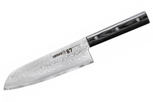 114 Samura Нож кухонный "Samura 67" Сантоку 175 мм