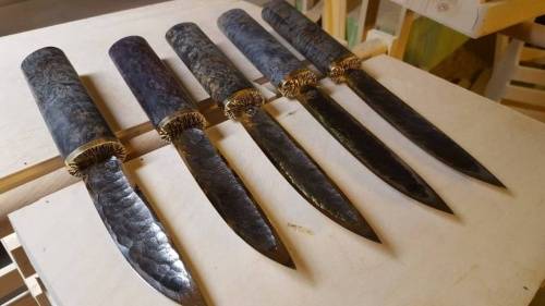 Авторский якутский нож из стали 9ХС фото 2