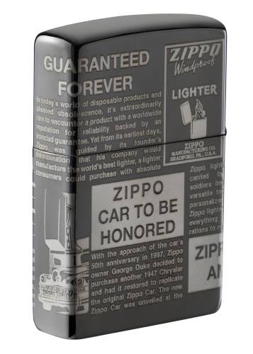 321 ZIPPO ЗажигалкаClassic Newsprint Design с покрытием Black Ice® фото 6