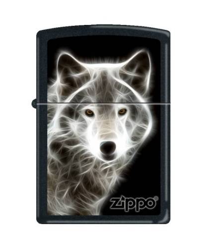 250 ZIPPO Зажигалка ZIPPO Classic "Волк" с покрытием Black Matte