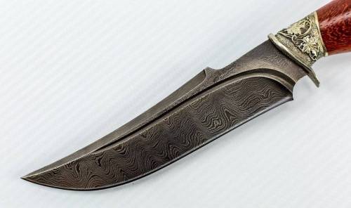 1239  Авторский Нож из Дамаска №25 фото 5