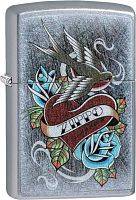 Зажигалка ZIPPO Vintage Tattoo с покрытием Street Chrome™