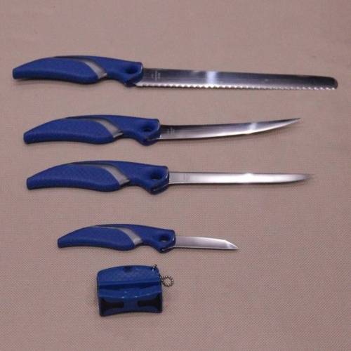 Набор из 4-х рыбацких ножей с точилкой Cuda фото 5
