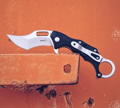 96 Boker Нож складной Boris Manasherov's Design "Wildcat" Karambit Flipper фото 2