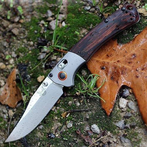 504 Benchmade Hunt Series Mini Crooked River Wood 15085-2