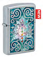 Зажигалка ZIPPO Lotus Flower с покрытием High Polish Chrome