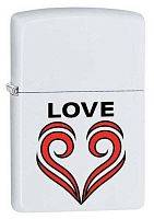 Зажигалка ZIPPO 214 Love Theme с покрытием White Matte