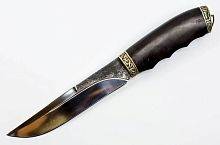Кованый нож Беркут-2 с латунной гардой и навершием