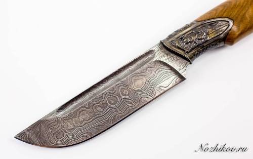 1239  Авторский Нож из Дамаска №4 фото 8