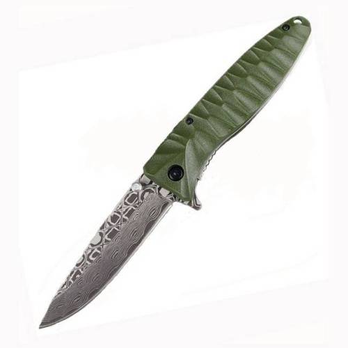 5891 Ganzo Нож G620g-2 зеленый с травлением