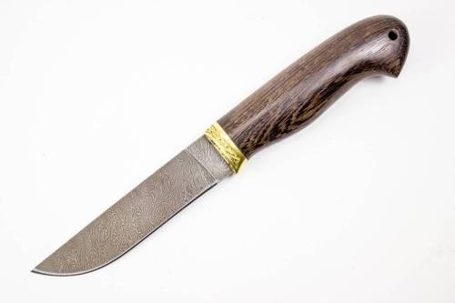 504  Кованый нож из дамаска «Финский»