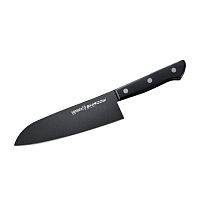 Нож кухонный Samura SHADOW Сантоку с покрытием BLACK FUSO 175 мм