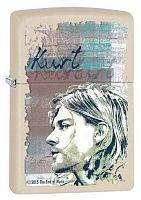 Зажигалка ZIPPO Kurt Cobain с покрытием Cream Matte