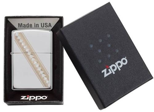 250 ZIPPO Зажигалка ZIPPO Ribbon Diamonds с покрытием High Polish Chrome фото 3
